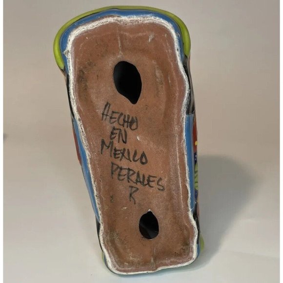 Talavera Hippie Retro Bus Wagon Mexican Pottery Folk Art Home Decor 6.5” Long - Picture 8 of 9